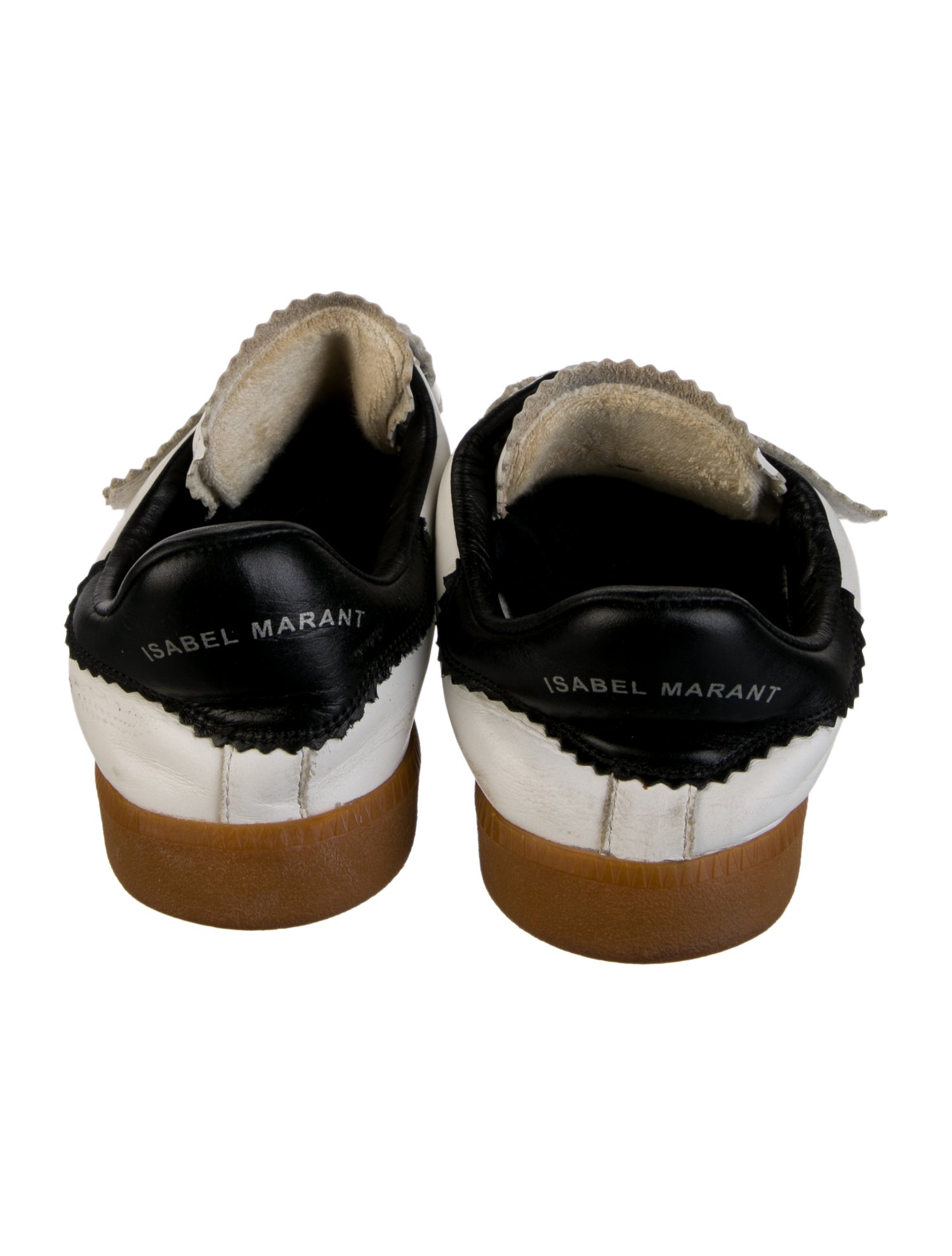 Isabel Marant Leather Colorblock Pattern Sneakers